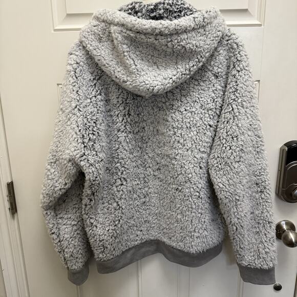 Victoria’s Secret PINK OU OKLAHOMA SOONERS Pullover Teddy Bear Fleece Hoodie L - Picture 5 of 10